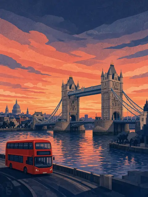 Illustration of Tower Bridge, London