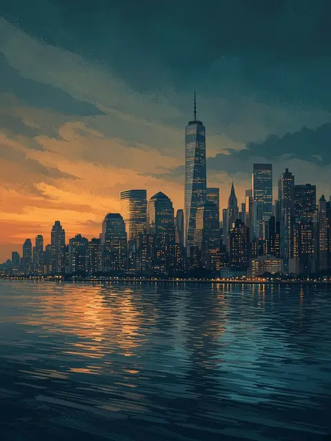 Illustration of the New York skyline